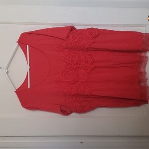 Red shirt with texture